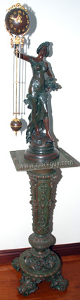 Ansonia "Arcadia" on Rare Original Ansonia Stand ~ Antique Clocks Guy