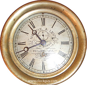 Ashcroft Manufacturing Company - Neafie &&nbsp;Levy Penn. Works Ship's Clock - Time Only - Antique Clocks Guy Reference Library