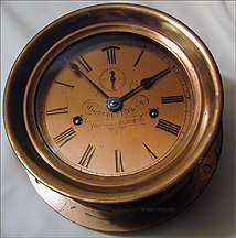 Ashcroft Manufacturing Co - Bronze Ship's Wardroom/Engine Room Clock - Antique Clocks Guy