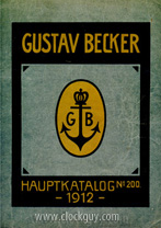 Gustav Becker - 1912 Catalogue Cover ~ Antique Clocks Guy