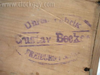 Gustav Becker - Case Back Stencil ~ Antique Clocks Guy
