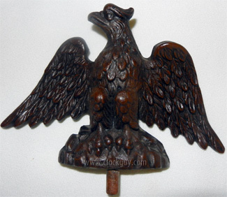 Gustav Becker Crown Eagle (ground-up/composited walnut shells) ~ Antique Clocks Guy