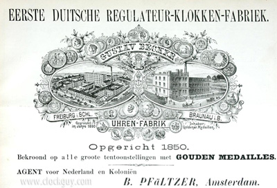 Gustav Becker Dutch Agent Advertising ~ Antique Clocks Guy