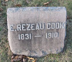 Headstone: E. Rezeau Cook - Cook & Jaques ~ Antique Clocks Guy