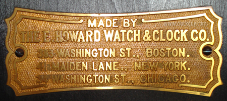 Label from E. Howard & Co. Tallcase Clock - Antique Clocks Guy
