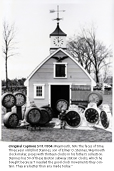 Station Clocks at Elmer O. Stennes home in Weymouth MA with Elliott Stennes in front at age 3 ~ Antique Clocks Guy