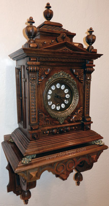 Gazo Mission Bay (later model) on shelf ~ Antique Clocks Guy