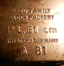 Gazo movement signature, c. June 1981 ~ Antique Clocks Guy