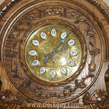 Gazo "San Miguel" in Oak with Grape Leaf Dial-Surround ~ Antique Clocks Guy