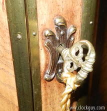 Herschede 250 Cabinet Key & Escutcheon ~ Antique Clocks Guy