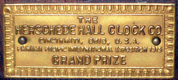 Herschede 1915 Grand Prize applied to subsequently produced clocks ~ Antique Clocks Guy