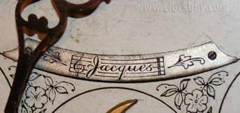 Charles Jacques Dial Signature ~ Antique Clocks Guy