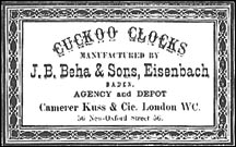Camerer Kuss -&nbsp;Beha Calling Card - Antique Clocks Guy