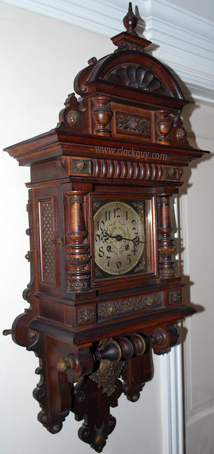 Lenzkirch Free-Swinger in Mahogany - All Original Brass Trim - Antique Clocks Guy