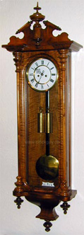 Transitional Period Vienna Regulator Signed "Remember" - Antique Clocks Guy