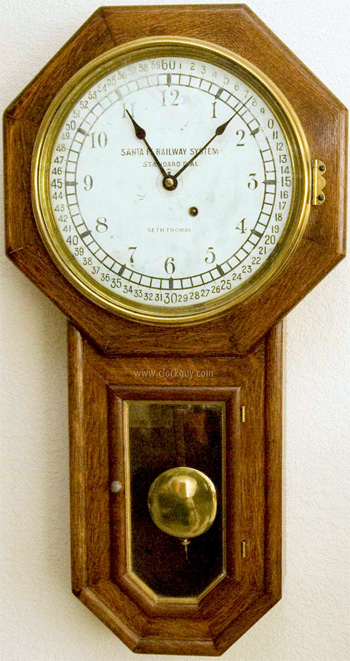 SFRR Seth Thomas Globe in Oak ~ Antique Clocks Guy