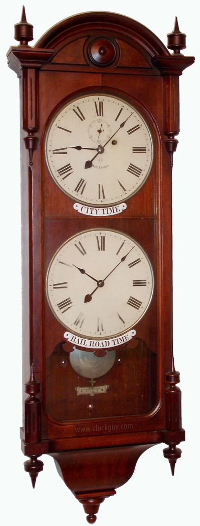 Seth Thomas Regulator No. 6 "Double-Time" Railroad Clock - City Time/Railroad Time ~ Antique Clocks Guy 