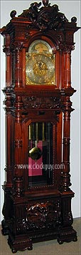 Waltham Monumental 104" Tallcase Clock in Mahogany ~ Antique Clocks Guy