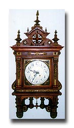 Lenzkirch Open Well Swinger w/Bronze Gilt Applique in Mahogany - Possibly Still Available - contact us!