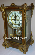 Ansonia "Baronet" Crystal Regulator - Antique Clocks Guy