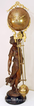 Ansonia "Huntress" Swinging Arm Clock ~ Antitque Clocks Guy